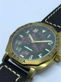 NEW ! R105 / Custom made patina dial - Cali dial (engrave bezel) (free shipping) (1 piece only)