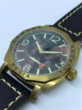 NEW ! R105 / Custom made patina dial - Number dial (Engraved bezel) (free shipping) (1 piece only)