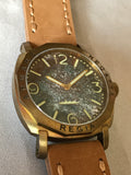 NEW ! R105 / Custom made patina dial - Number dial (Engraved bezel) (free shipping) (1 piece only)