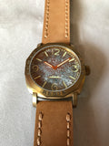 NEW ! R105 / Custom made patina dial - Number dial (Engraved bezel) (free shipping) (1 piece only)