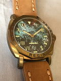 NEW ! R105 / Custom made patina dial - Cali dial (engrave bezel) (free shipping) (1 piece only)