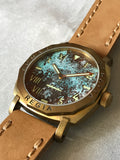 NEW ! R105 / Custom made patina dial - Cali dial (engrave bezel) (free shipping) (1 piece only)