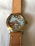 NEW ! R105 / Custom made patina dial - Cali dial (engrave bezel) (free shipping) (1 piece only)