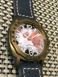 New ! R105 / Custom made patina dial - Number dial (Engraved bezel) (free shipping) (1 piece only)