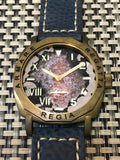 New ! R105 / Custom made patina dial - Number dial (Engraved bezel) (free shipping) (1 piece only)